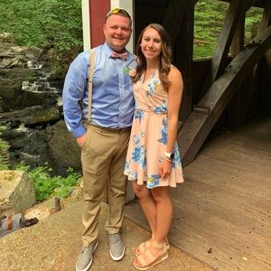 Lulus pink and blue floral dress size small